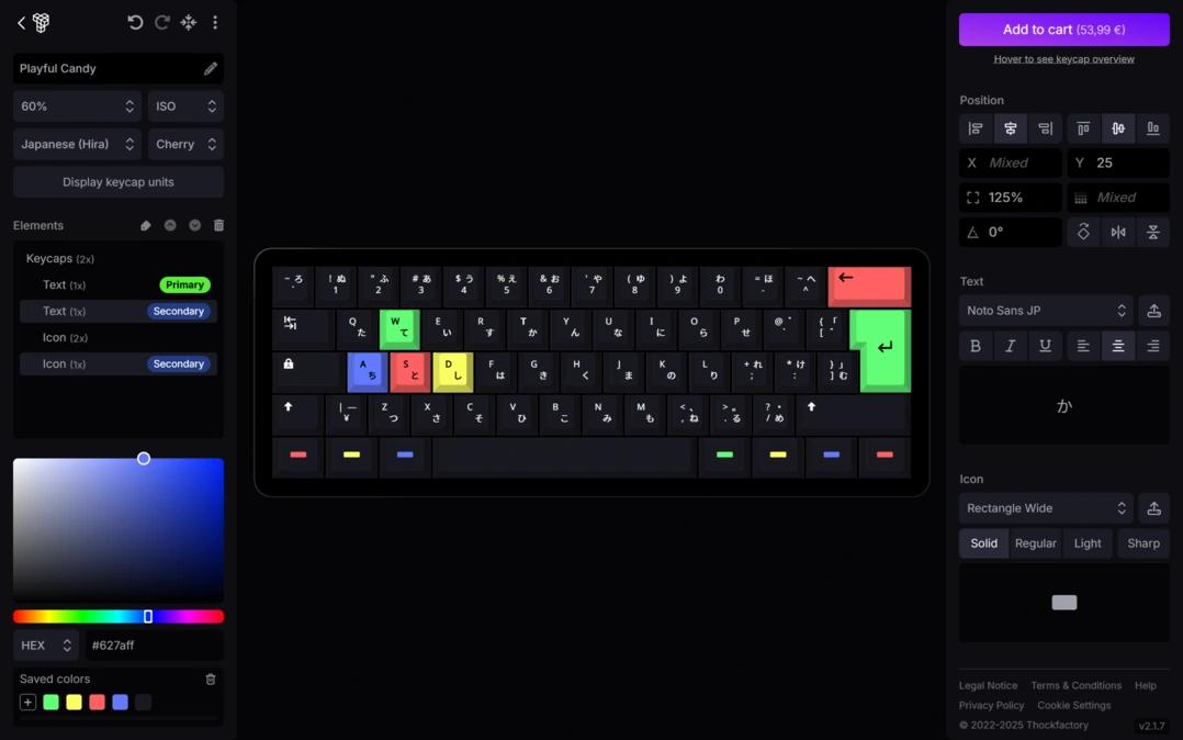 Custom Keycaps Configurator Preview